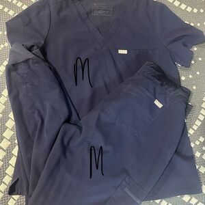 Figs Deep Blue Scrub Set